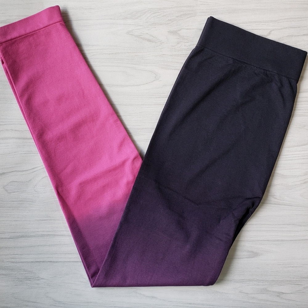 Pink ombre leggings